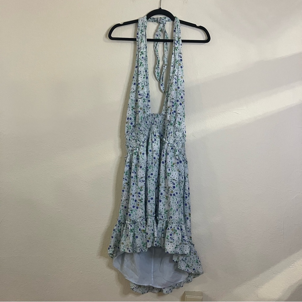 Aerie Floral Mini Dress - Blue and White - Picture 4 of 8